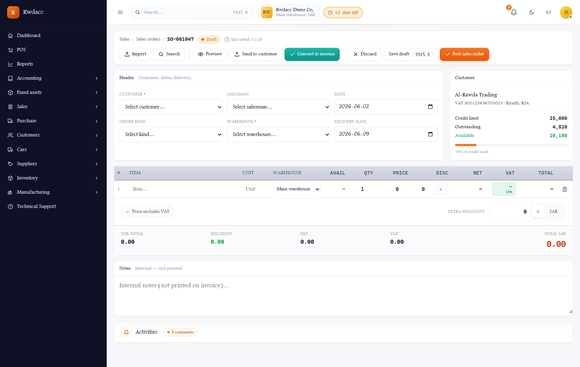 Point of Sale — Rwdacc
