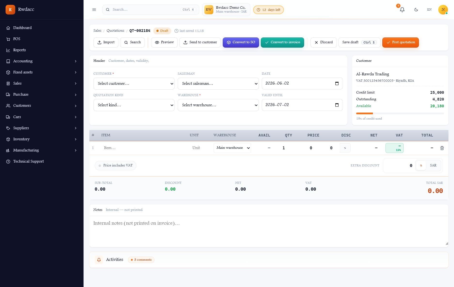Point of Sale — Rwdacc